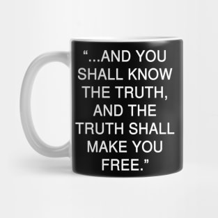 John 8:32 Bible Verse Text (NKJV) Mug